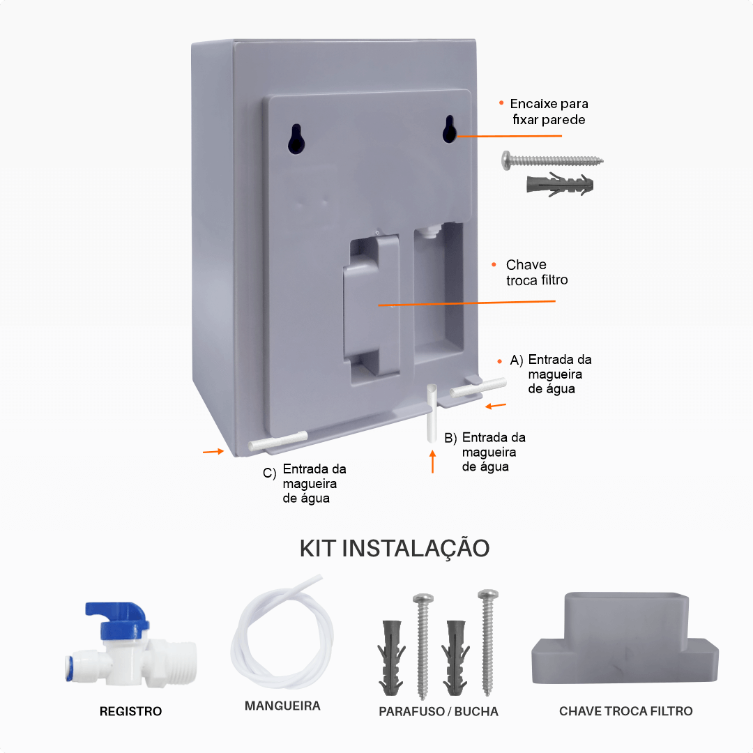 Purificador Modelo Aqua Small - CINZA - Karina - Imagem 5