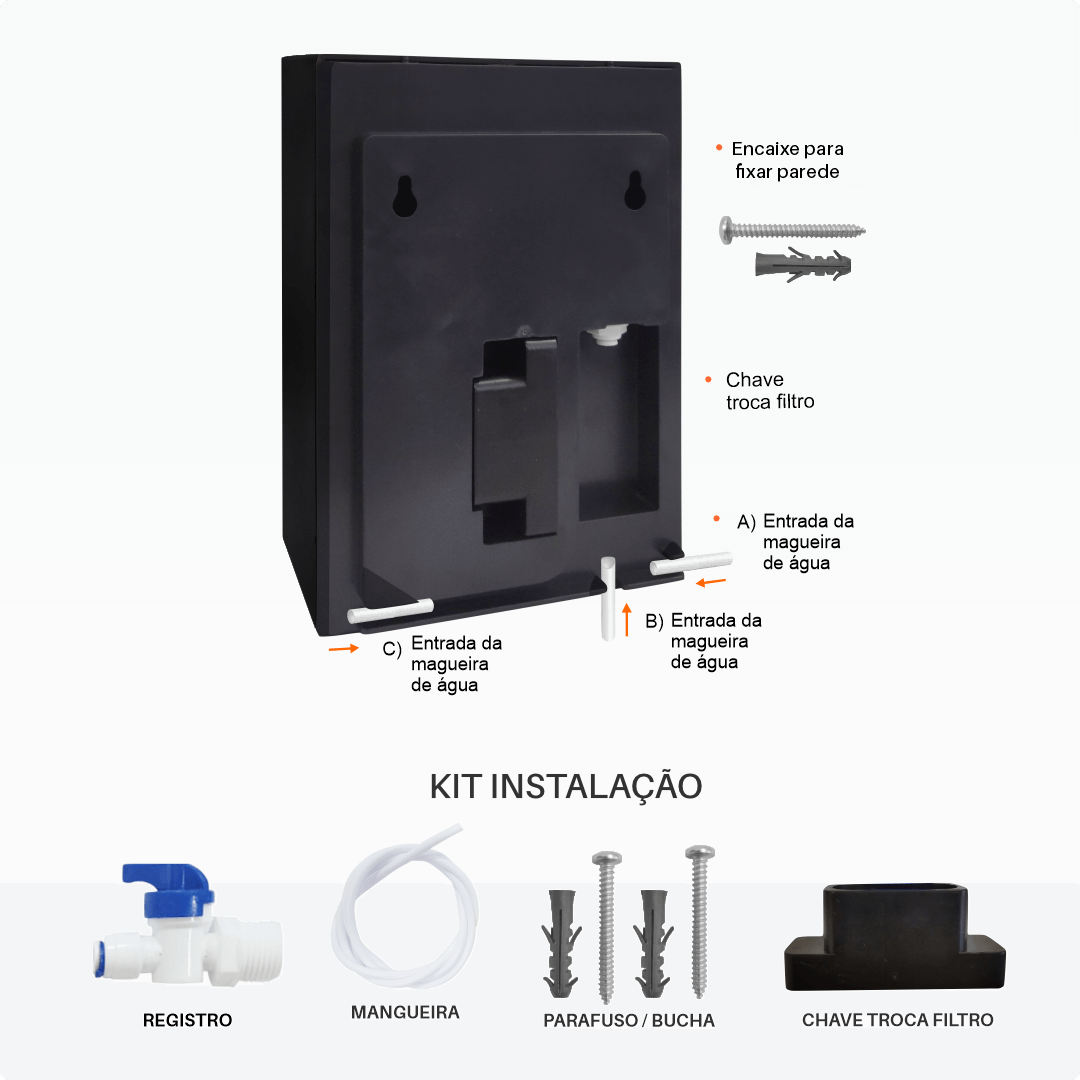 Purificador Modelo Aqua Small - PRETO - Karina - Imagem 5