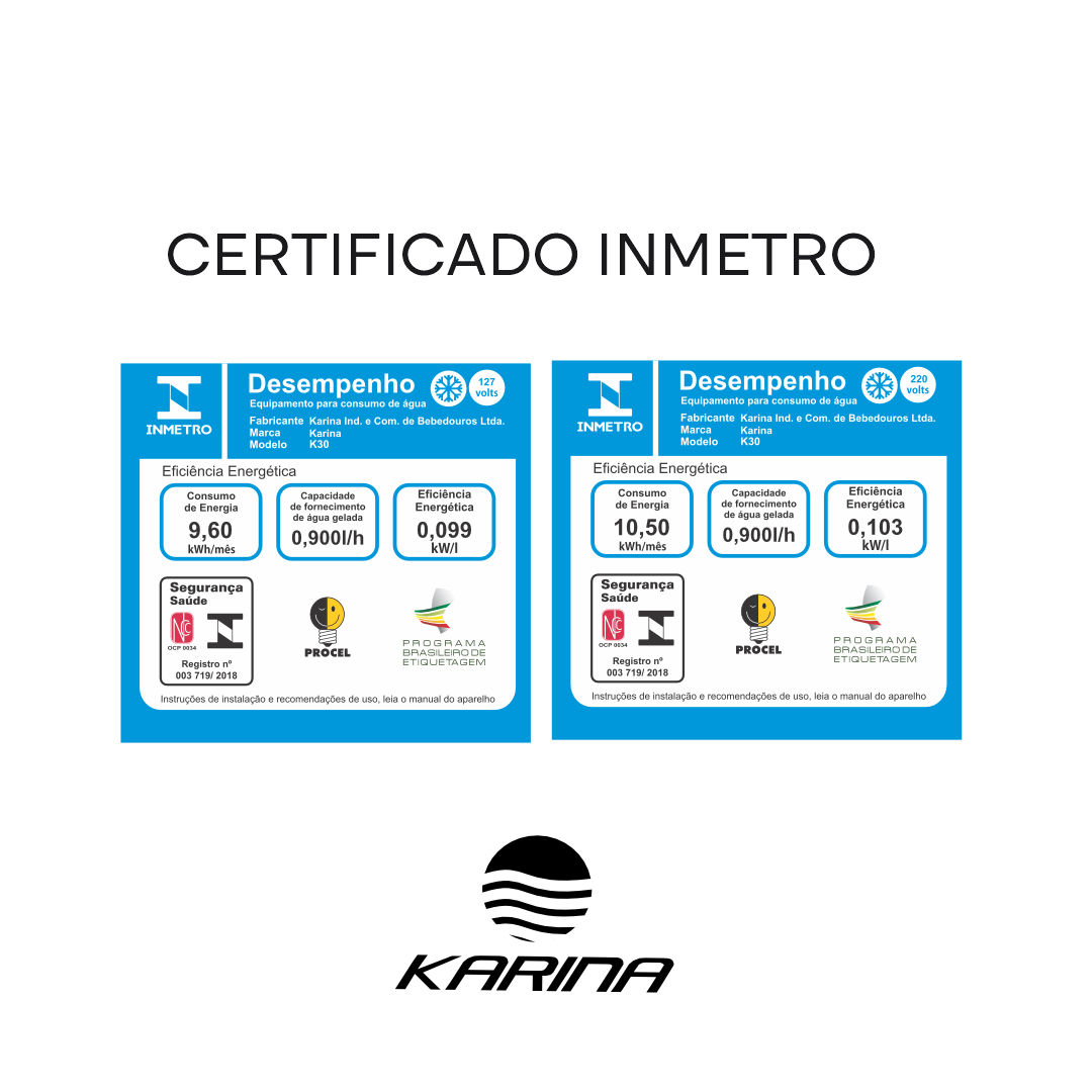 Bebedouro Coluna Modelo K30- Branco - Karina - Imagem 6